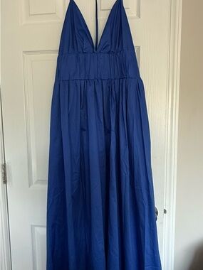 COS Royal Blue Backless Maxi Dress